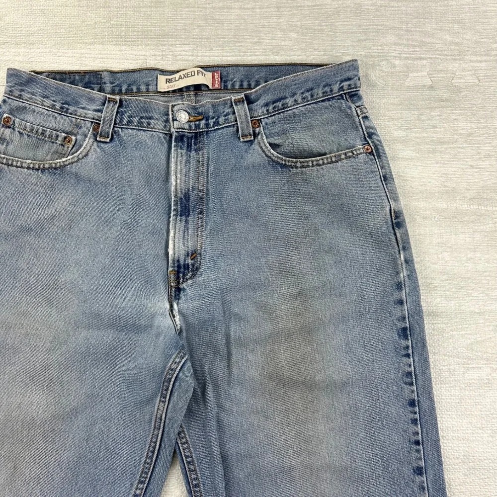 Vintage Levi's 550 Jeans Size 36x32 Blue Light Wash Denim Relaxed Fit Pants‎